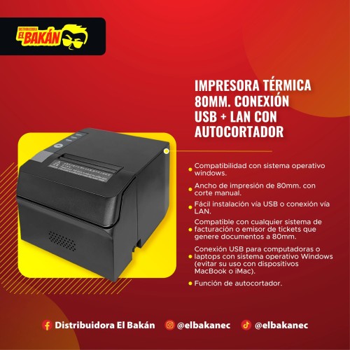 IMPRESORA TÉRMICA DE 80 MM SP-POS891U EDN USB + ETHERNET