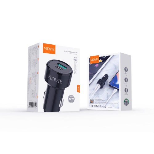 CARGADOR CARRO PARA CELULAR 2 PUCC518/I5 VIDVIE