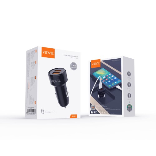 CARGADOR CARRO PARA CELULAR 2 PUCC518/V8 VIDVIE