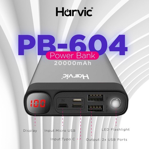 POWER BANK PB-604 DE 20000MAH HARVIC